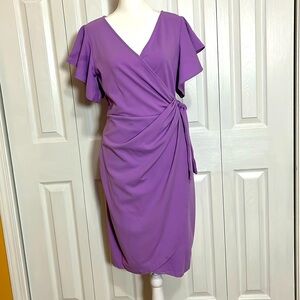 Elegant Purple Wrap Dress